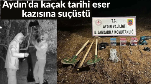 Aydın'da ka&ccedil;ak tarihi eser kazısına su&ccedil;&uuml;st&uuml;: 4 g&ouml;zaltı