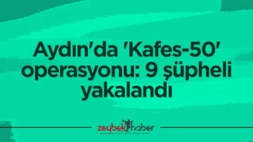 Aydın'da 'Kafes-50' operasyonu: 9 ş&uuml;pheli yakalandı