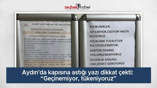 Aydın&rsquo;da kapısına astığı yazı dikkat &ccedil;ekti: &ldquo;Ge&ccedil;inemiyor, t&uuml;keniyoruz&rdquo;