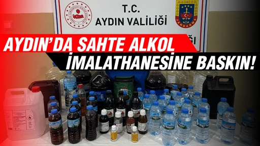 Aydın'da sahte alkol imalathanesine baskın