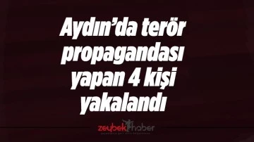 Aydın&rsquo;da ter&ouml;r propagandası yapan 4 kişi yakalandı