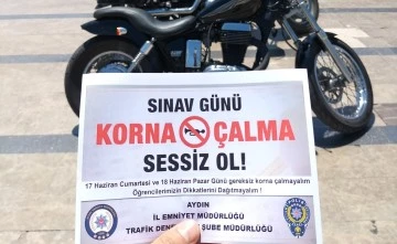 Aydın'da trafik ekiplerinden s&uuml;r&uuml;c&uuml;lere 'korna &ccedil;almayın' &ccedil;ağrısı