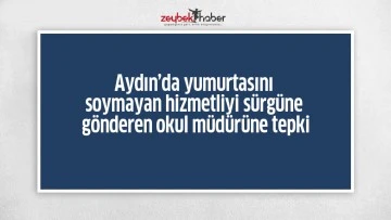 Aydın&rsquo;da yumurtasını soymayan hizmetliyi s&uuml;rg&uuml;ne g&ouml;nderen okul m&uuml;d&uuml;r&uuml;ne tepki