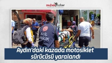 Aydın'daki kazada motosiklet s&uuml;r&uuml;c&uuml;s&uuml; yaralandı