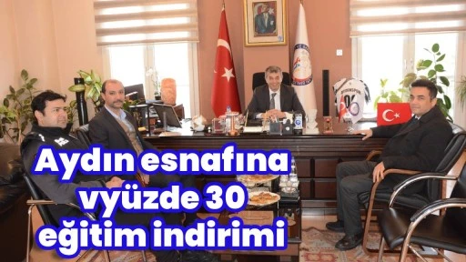 Aydın esnafına y&uuml;zde 30 eğitim indirimi