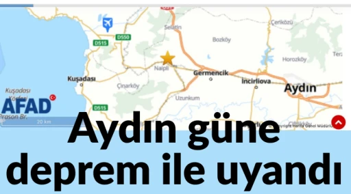 Aydın g&uuml;ne deprem ile uyandı