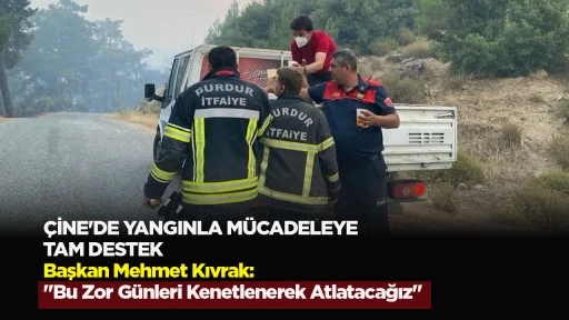 Aydın'ın &Ccedil;ine il&ccedil;esinde devam eden orman yangınına ilişkin &Ccedil;ine Belediye Başkanı Mehmet Kıvrak, sahadaki &ccedil;alışmalara ilişkin kapsamlı bir a&ccedil;ıklama yaptı.