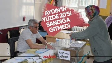 Aydın&rsquo;ın y&uuml;zde 20&rsquo;si sandığa gitmedi