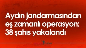 Aydın jandarmasından eş zamanlı operasyon: 38 şahıs yakalandı