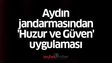 Aydın jandarmasından 'Huzur ve G&uuml;ven' uygulaması