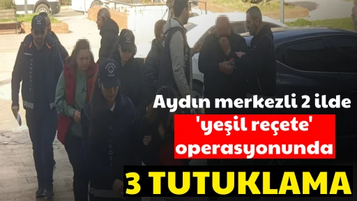 Aydın merkezli 2 ilde 'yeşil re&ccedil;ete' operasyonunda 3 tutuklama 