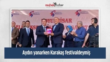 Aydın yanarken Karakaş festivaldeymiş