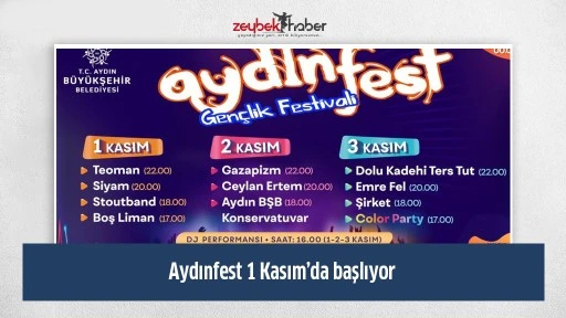 Aydınfest 1 Kasım&rsquo;da başlıyor