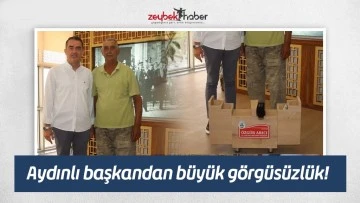Aydınlı başkandan b&uuml;y&uuml;k g&ouml;rg&uuml;s&uuml;zl&uuml;k!
