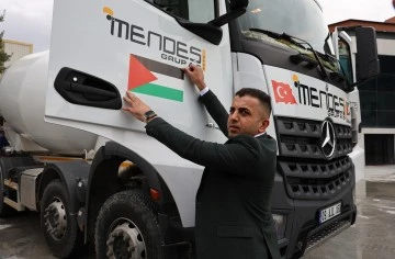 Aydınlı firmadan Filistin&rsquo;e bayraklı destek