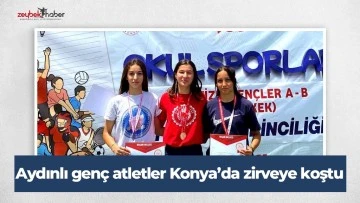 Aydınlı gen&ccedil; atletler Konya&rsquo;da zirveye koştu
