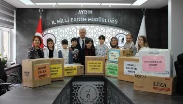 Aydınlı miniklerden Kahramanmaraş&rsquo;a g&ouml;n&uuml;l k&ouml;pr&uuml;s&uuml;