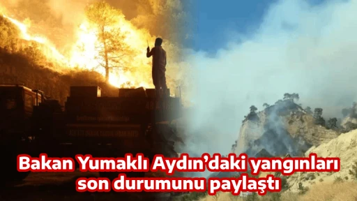 Bakan Yumaklı Aydın&rsquo;daki yangınların son durumunu paylaştı, Aydın&rsquo;daki her iki yangında kontrol altında
