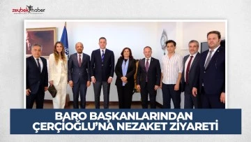 BARO BAŞKANLARINDAN &Ccedil;ER&Ccedil;İOĞLU&rsquo;NA NEZAKET ZİYARETİ
