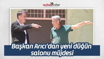 Başkan Arıcı'dan yeni d&uuml;ğ&uuml;n salonu m&uuml;jdesi