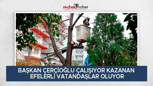 BAŞKAN &Ccedil;ER&Ccedil;İOĞLU &Ccedil;ALIŞIYOR KAZANAN EFELERLİ VATANDAŞLAR OLUYOR