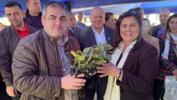 Başkan &Ccedil;er&ccedil;ioğlu Nazilli&rsquo;de fide dağıttı