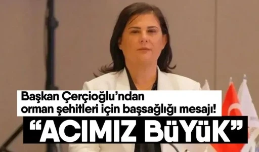 Başkan &Ccedil;er&ccedil;ioğlu&rsquo;ndan orman şehitleri i&ccedil;in başsağlığı mesajı! &ldquo;Acımız b&uuml;y&uuml;k&rdquo;