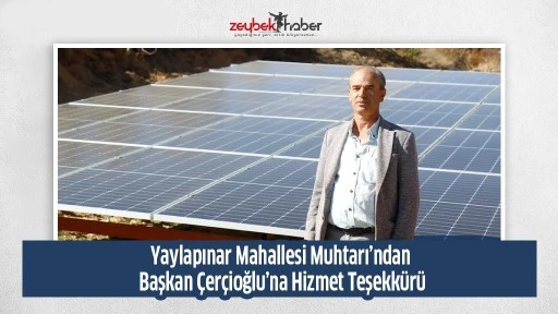 BAŞKAN &Ccedil;ER&Ccedil;İOĞLU&rsquo;NUN PROJESİ İLE KIRSAL MAHALLEDE BULUNAN SONDAJ KUYUSUNA &Ccedil;EVRE DOSTU ENERJİ SAĞLANACAK