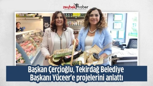 Başkan &Ccedil;er&ccedil;ioğlu, Tekirdağ Belediye Başkanı Y&uuml;ceer'e projelerini anlattı