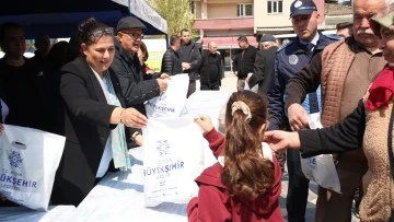 Başkan &Ccedil;er&ccedil;ioğlu, Yenipazar&rsquo;da yerel fide dağıtımı yaptı