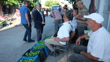 Başkan &Ccedil;&ouml;mden, ilek pazarında vatandaşlarla buluştu