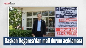 Başkan Doğanca&rsquo;dan mali durum a&ccedil;ıklaması