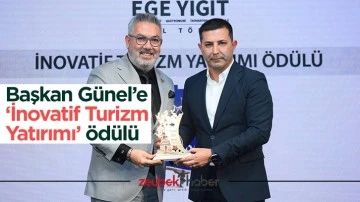 Başkan G&uuml;nel&rsquo;e &lsquo;İnovatif Turizm Yatırımı&rsquo; &ouml;d&uuml;l&uuml;