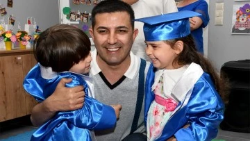 Başkan G&uuml;nel miniklerin mezuniyet t&ouml;renine ortak oldu