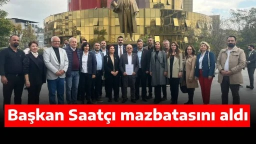 Başkan Saat&ccedil;ı mazbatasını aldı