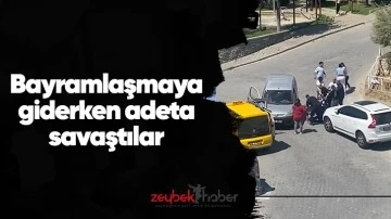 Bayramlaşmaya giderken adeta savaştılar