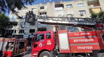Binadaki yangında mahsur kalanları itfaiye kurtardı