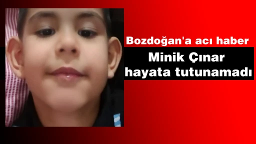 Bozdoğan'a acı haber: Minik &Ccedil;ınar hayata tutunamadı