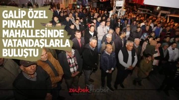 Bozdoğan Belediye Başkan Adayı M. Galip &Ouml;zel Pınarlı mahallesinde vatandaşlarla buluştu