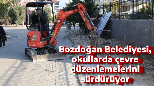Bozdoğan Belediyesi, okullarda &ccedil;evre d&uuml;zenlemelerini s&uuml;rd&uuml;r&uuml;yor