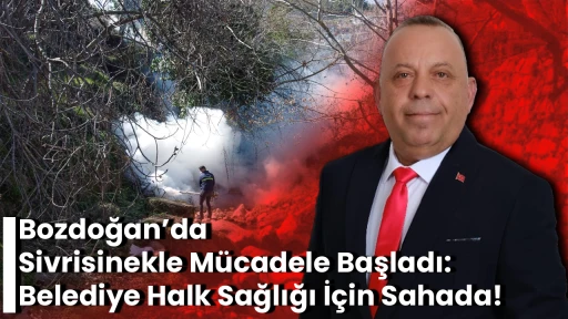 Bozdoğan&rsquo;da Sivrisinekle M&uuml;cadele Başladı:  Belediye Halk Sağlığı İ&ccedil;in Sahada!!