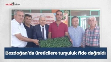 Bozdoğan&rsquo;da &uuml;reticilere turşuluk fide dağıtıldı