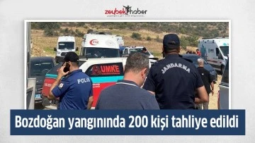 Bozdoğan yangınında 200 kişi tahliye edildi