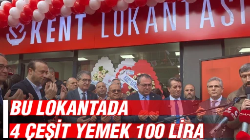 Bu lokantada 4 &ccedil;eşit yemek 100 lira