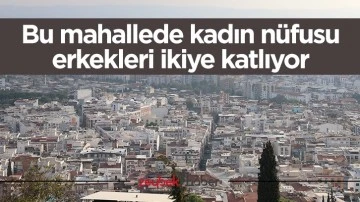 Bu mahallede kadın n&uuml;fusu erkekleri ikiye katlıyor