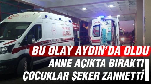 Bu Olay Aydın'da Oldu Anne a&ccedil;ıkta bıraktı, &ccedil;ocuklar şeker zannetti