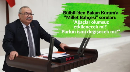 B&uuml;lb&uuml;l&rsquo;den Bakan Kurum&rsquo;a &ldquo;Millet Bah&ccedil;esi&rdquo; soruları: &ldquo;Ağa&ccedil;lar olumsuz etkilenecek mi? Parkın ismi değişecek mi?&rdquo;