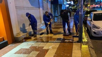 B&uuml;y&uuml;kşehir ekipleri pırıl pırıl Aydın i&ccedil;in 24 saat &ccedil;alışıyor