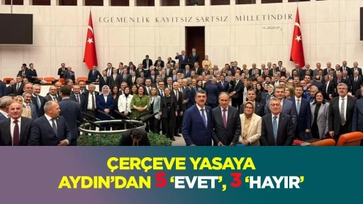 &Ccedil;er&ccedil;eve yasaya Aydın&rsquo;dan 5 &lsquo;evet&rsquo;, 3 &lsquo;hayır&rsquo;