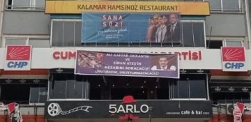 CHP Aydın, &lsquo;Ali Gaffar Okkan ve Sinan Ateş&rsquo;i unutturmayacağız&rsquo; pankartı astı